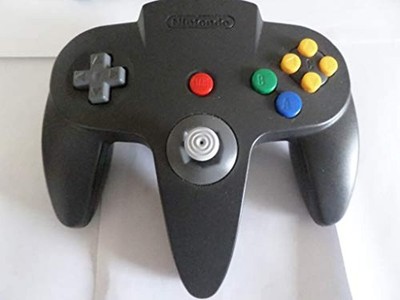 Nintendo OEM 64 Controller Black For N64 Gamepad OEM Controller Very Good 4E