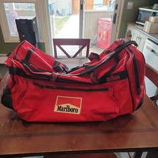 Vintage 90's Marlboro Adventure Team Promotional Duffel Bag Travel Outdoor 28x12