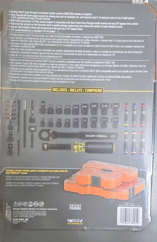 Klein Tools Knect Impact Socket Set SAE & METRIC - Image 2 of 3