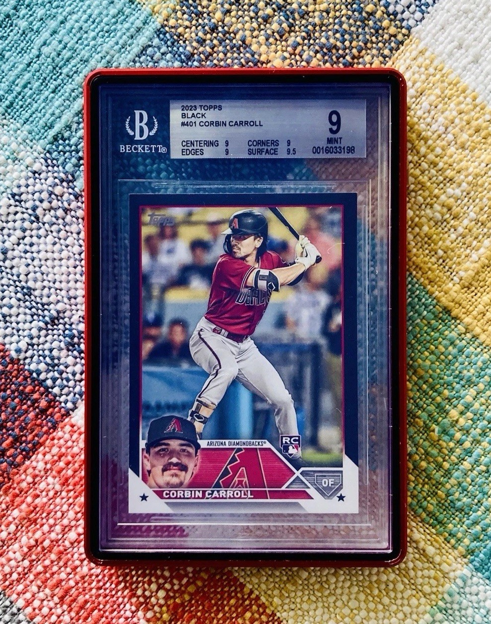 BGS 9 ⬛️ 2023 Topps Black Corbin Carroll RC #401 (25/72) POP 2