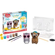 Maped CREATIV - Set di statuette in gesso, tema estivo, gatto e cane