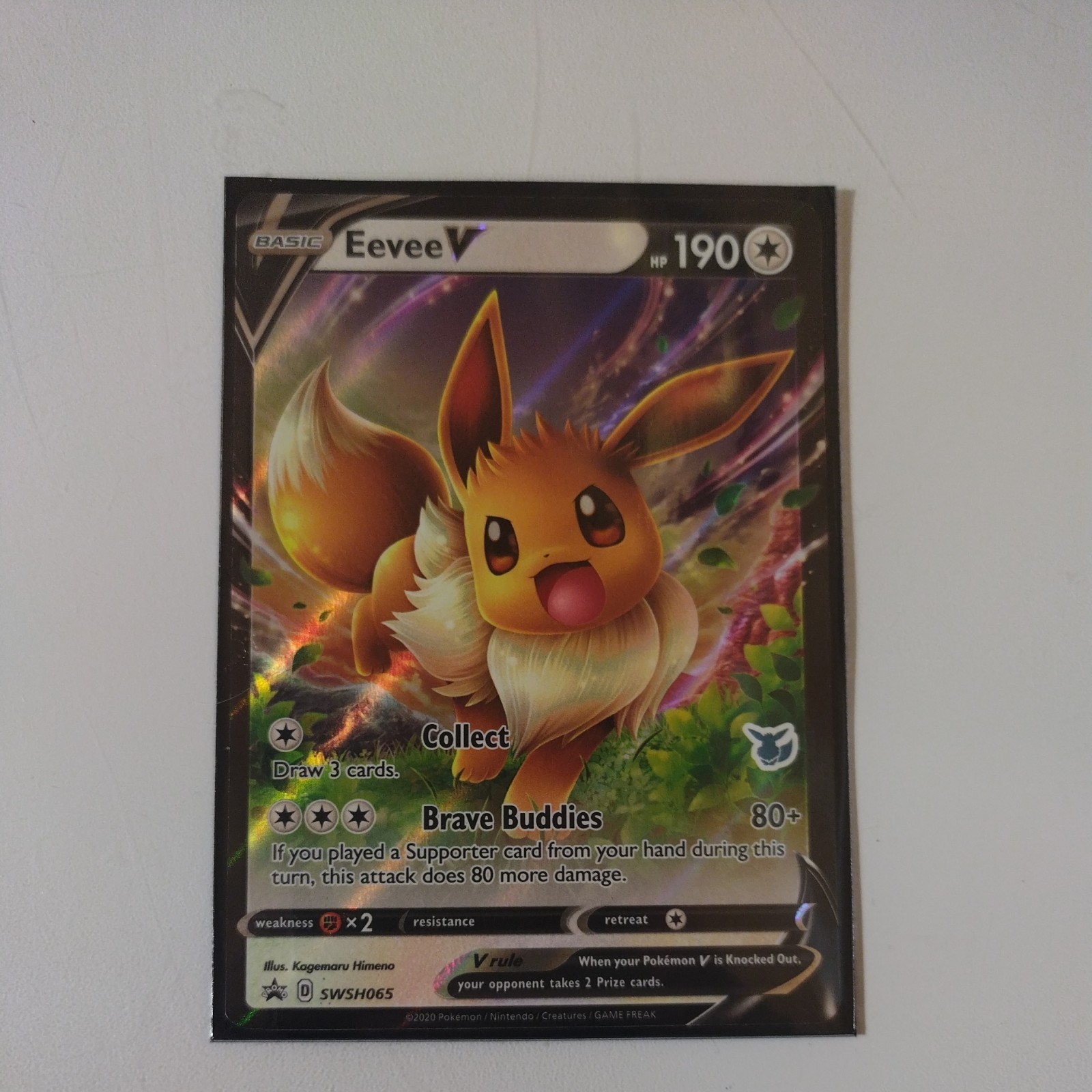 Eevee V SWSH065 STAMPED PROMO Pokemon 2022 Battle Academy NM