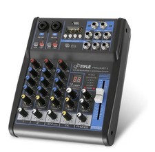 Pyle Professional Audio Mixer Sound Board Console System Interface 4 Channel...