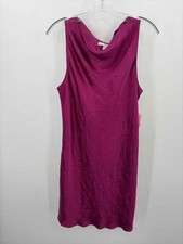 Pre-Owned BR Purple Size Large Shimmer Midi Sleeveless Dress
