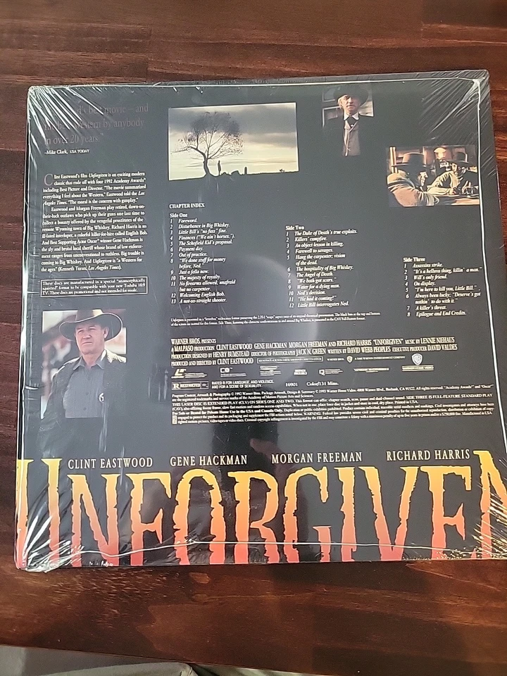 UNFORGIVEN LaserDisc 1993 Anamorphic Squeezed Widescreen Edition - Image 2 of 3
