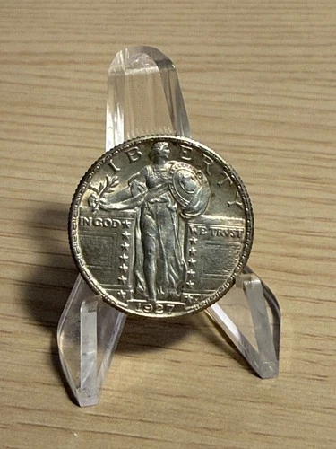 1927-P Standing Liberty Silver Quarter Full Head RARE BU