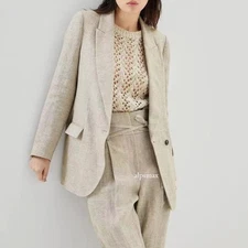 Occident Women's Suit Jacket Blazer One Button Office Business 2pcs Set Pants OL