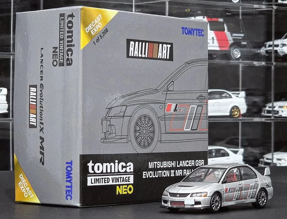 TOMICA LIMITED VINTAGE NEO MITSUBISHI LANCER EVOLUTION IX MR RALLIART IDE 2025 - Image 4 of 4