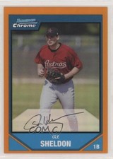 2007 Bowman Chrome Prospects Orange Refractor 2/25 Ole Sheldon #BC142 6i1