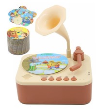 Kids Phonograph with 99 Cards, Toddler Record Player, Story Music Player, Kids