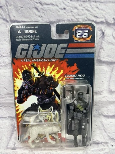2008 GI Joe 25th Snake Eyes & Timber Figure New on Original Blister Card *READ*