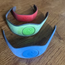 MagicBand Disney Parks Magic Band Used Inactive Lot Of 3 Red, Green, Blue
