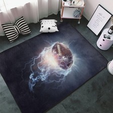 3x5 ft Soccer Ball Non Slip Area Rug Kids Playroom