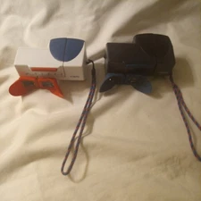 Vintage Binoculars BNOX 7x Wide 390/1000 Yds Compact White/black lot of2