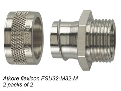 Atkore Flexicon. Feste Steckerverschraubung, FSU35-M35-M, 4 Verschraubungen, neu
