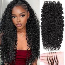 Miracle Invisible Knots 18 Inch Feather Human Crochet Hair for Black Women