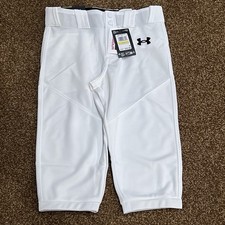 Under Armour Boys Utility Baseball Knicker Pants YM White NWT 1375659