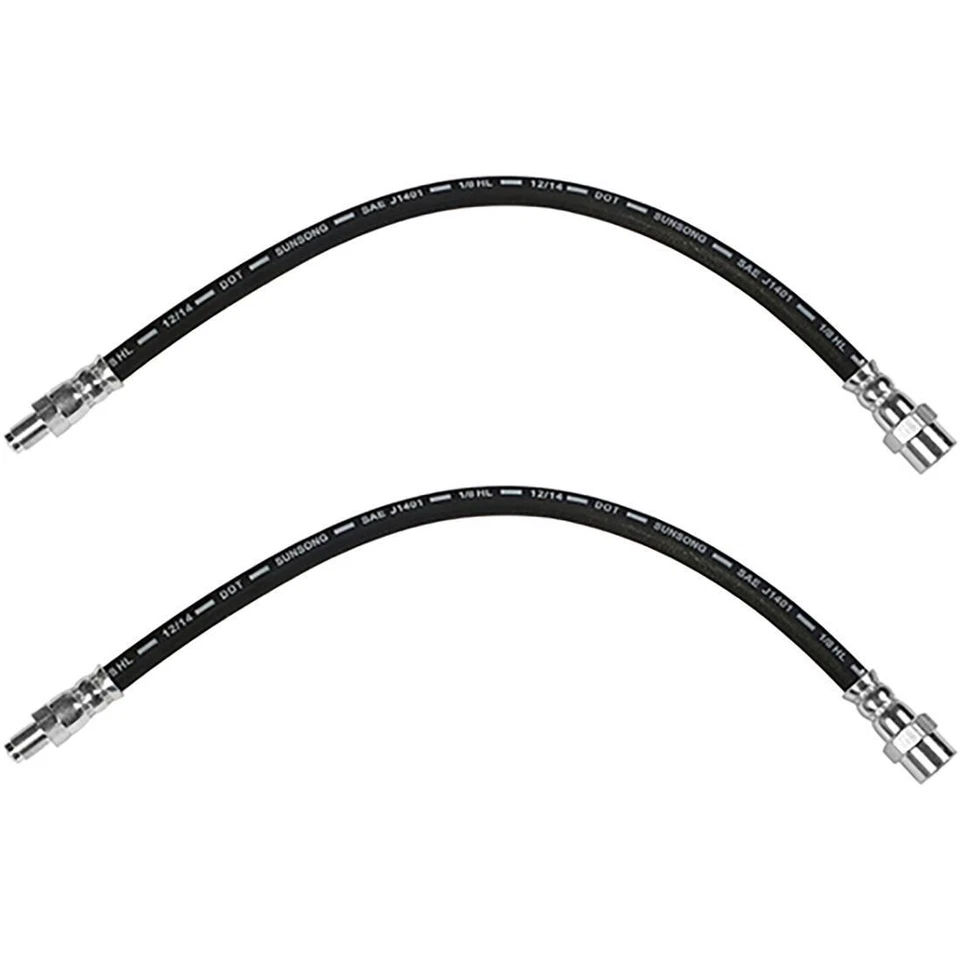 Manguera hidráulica de freno 2 piezas Sunsong delantera para Mercedes-Benz 190D 1984 1985-1989 Foto 2 de 2