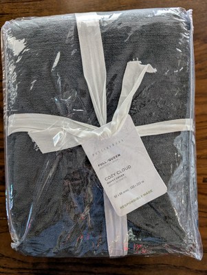 POTTERY BARN Cozy Cloud Duvet-Full/Queen -Steel Blue-NWT