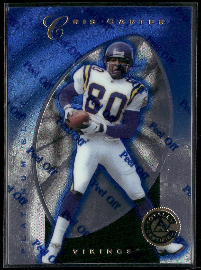 1997 Pinnacle Totally Certified #65 Cris Carter Platinum Blue #/2499