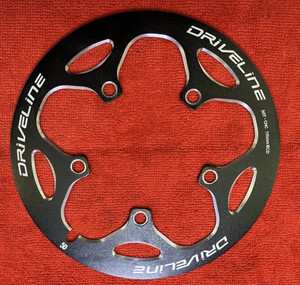 Driveline Super G2 CNC AL6061 BCD 110mm Road Chainring Guard - Black 50t