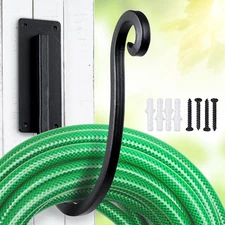 Hose Holder Wall Mount （Metal/8-Inch） Heavy-Duty Garden Hose Hanger Outdoor, Han