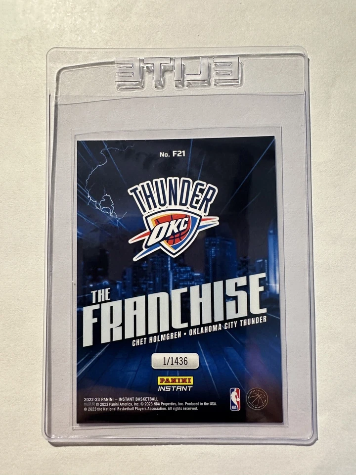 2022-23 Panini Instant NBA "The Franchise" #F21 CHET HOLMGREN 1/1436 RC - Image 3 of 3
