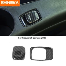 2x Gear Cigarette Lighter Cover Cap Trim For Chevy Camaro 2017+ Carbon Fiber