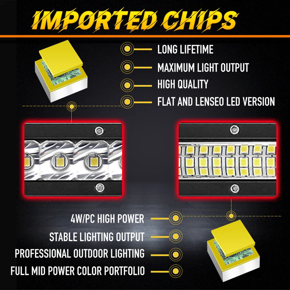 Barra de luz LED ultrafina de 10 pulgadas 12000LM combo punto de inundación camión todoterreno UTV SUV Foto 4 de 4