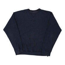 Hanes Sweatshirt - Large Navy Cotton Blend