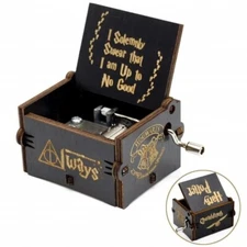 "Harry Potter" Wood Music Box Hand Crank Classic Handmade Birthday Gifts Toys