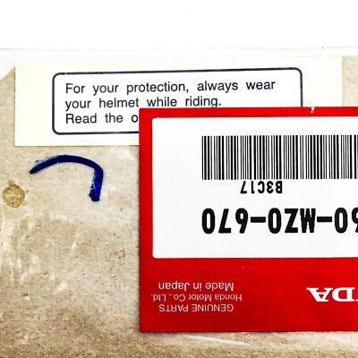87560-MZ0-670] GENUINE HONDA - WARNING LABEL | eBay
