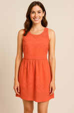 Gap Women's Coral Sleeveless Eyelet Dress Size 6