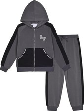 LONDON FOG Boys Fleece Sweatsuit Hoodie and Sweatpants Size 3T 4T 5/6 7 8 10 12
