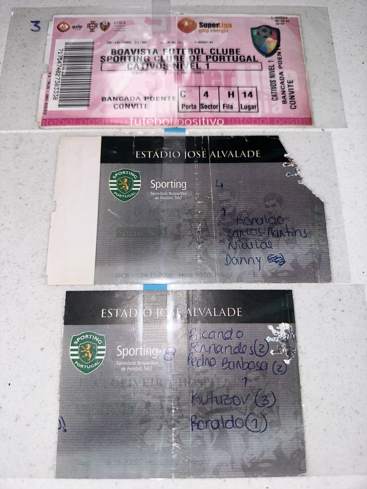Cristiano Ronaldo Pro Goals 3 – 5 Tickets Taca Debut Last Sporting Goal Rookie