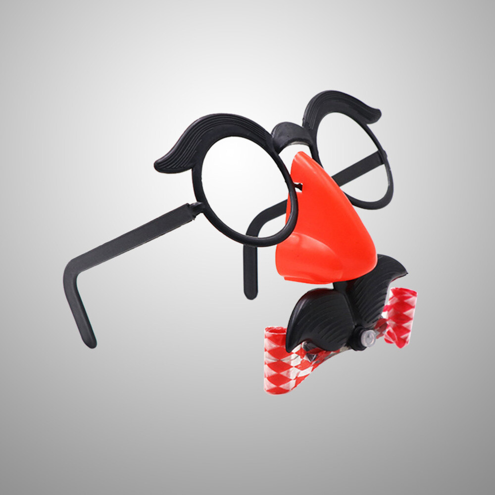 2PCS Mustache Glasses Nose Glasses Prank Glasses Eyebrow Glasses