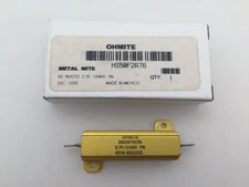 HS50F2R76 Ohmite, 50 Watt 2.76 Ohm 1%, Wirewound Resistor, Chassis Mount