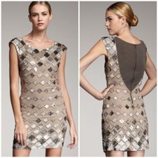 NWT Alice + Olivia Vista Beaded Dress Retro Flapper Sparkle Mini Sz 0