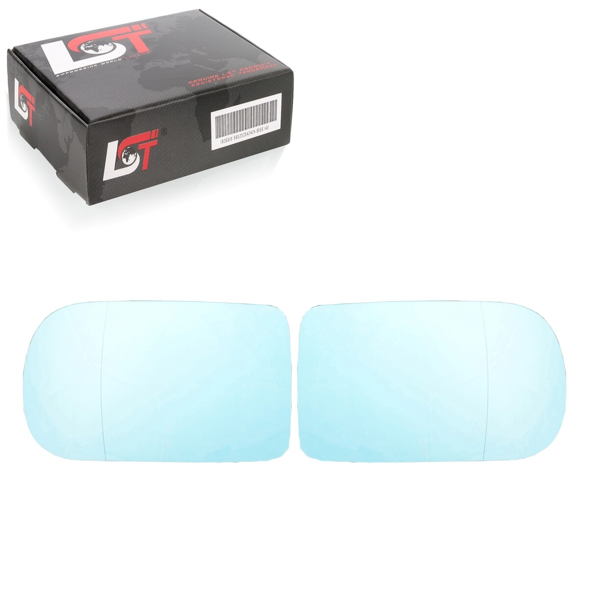 2x Exterior Mirror Aspheric Left Right Blue Glass Adhesive for BMW 3 Series E46