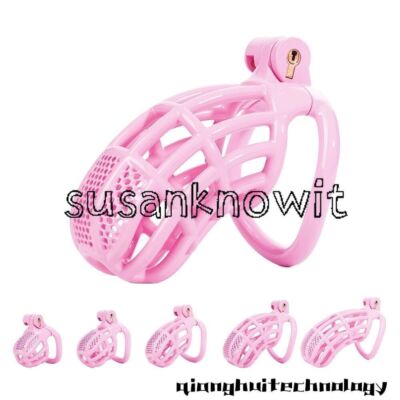Classics Male Chastity Cage Device Men Resin Locking Belt Standard 4 Ring Device