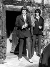 Mick Jagger and Keith Richards at Keith's house at Redlands i- 1967 Old Photo