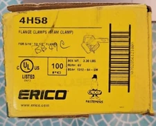 Erico Caddy 4H58 Flange Clamp BEAM (Pack of 50) For 5/16" To 1/2" Open Box New