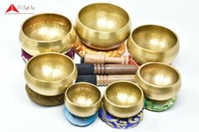 Set of 7pcs Tibetan Chakra, BeatenSinging Bow...