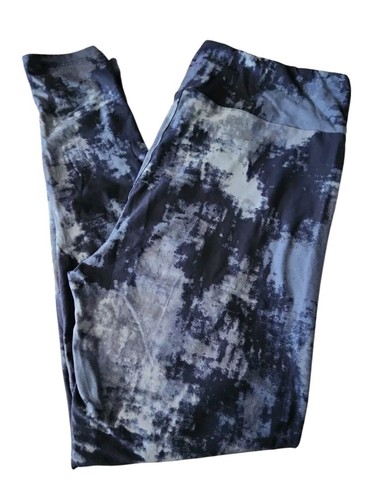Leggings LuLaRoe Tall & Curvy 2 (TC2) - Tie Dye Acido Nero E Grigio Mimetico, Nuovi