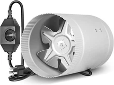for iPower 6 Inch Ventilation Booster Fan with Speed Controller for Grow Tent