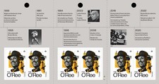WILLIE O'REE = PREMIER JOUEUR DE HOCKEY NOIR DANS LA LNH = BKLT de 6 Canada 2023 MNH