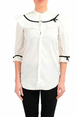 Chemise Femme Dsquared2 Manches Courtes Blanche - Taille S (IT 40), Neuf Avec étiquettes, Made In Italy