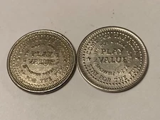 Large and Small letter Showbiz Pizza Place/ Chuck E Cheese Token