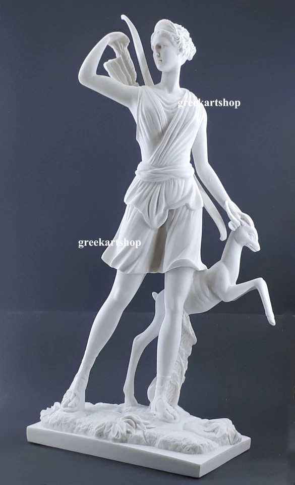 Diana de Versalles diosa griega Artemisa estatua escultura mármol fundido cop... - Imagen 3 de 4