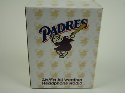 NIB San Diego Padres AM/FM Blue All Weather Headphone Radio News Radio ...